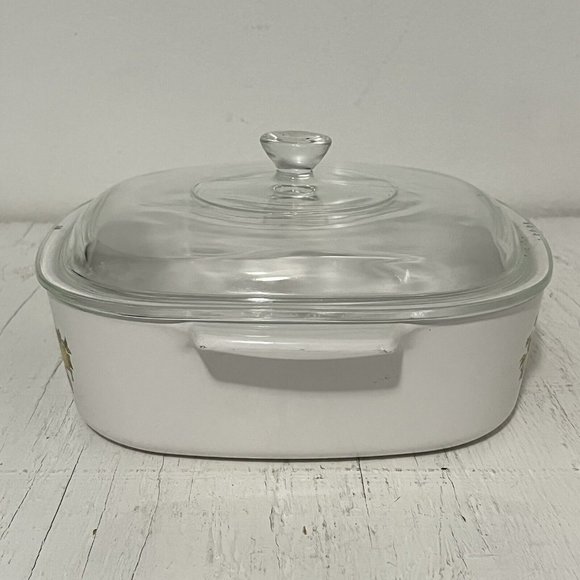 Vintage 2 quart Corning Ware Spice of Life La Marjolaine A-2-B with lid P-9-C-1 - Picture 4 of 11